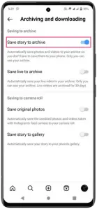 Save IG story to archive